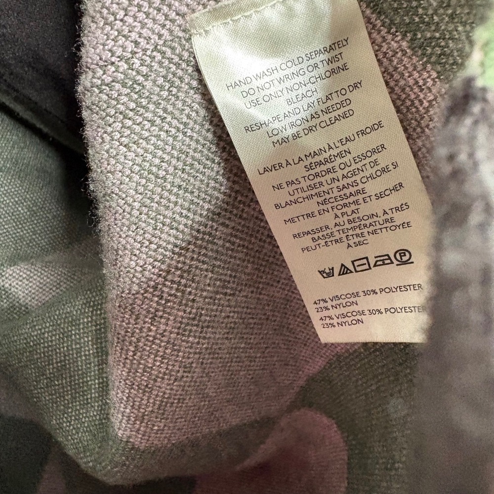 Free People Lavender and Forest Green Checker Knit Cardigan - Picture 8 of 11